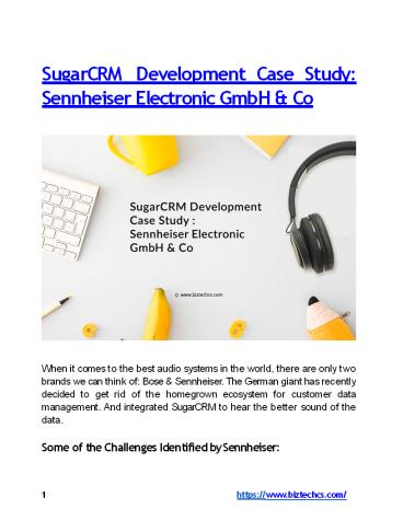 SugarCRM Development Case Study: Sennheiser Electronic GmbH & Co
