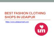 Best Fashion Clothing Shops in Udaipur