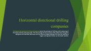 Horizontal directional drilling companies