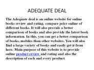 Adequate Deal (1)