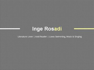 Inge Sri Rosadi - Bachelor's Degree in Japanese Language and Literature