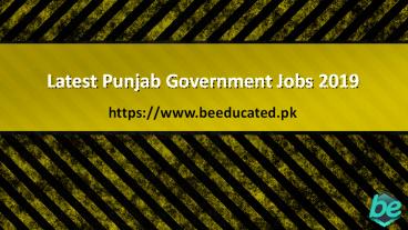 Latest punjab govt jobs 2019