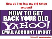 How do I log into my old Yahoo account?
