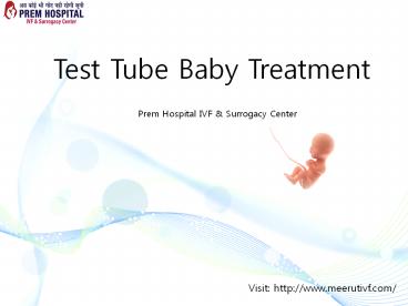 The Modular Test Tube Baby Center in Meerut