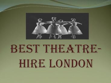 Theatre Hire London - Lanterns Studio Theatre