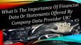 What Is The Importance Of Financial Data Or Statements Offered By Company Data Provider UK? PowerPoint PPT Presentation