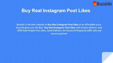 Buy Real instagram Post Likes