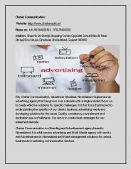Best Advertisement Agency in Ahmedabad- Chehar Communication (1)