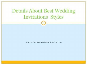 Details About Best Wedding Invitations  Styles