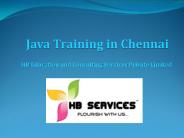 Java Training in Chennai