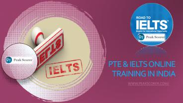 PTE Online Training Course India