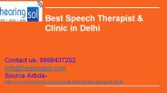 Best Speech Therapist & Clinic in Delhi