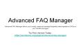 Advance FAQ Manager - FAQ Plugin PowerPoint PPT Presentation