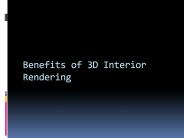 Benefits of 3D Interior Rendering
