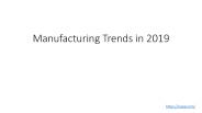 Manufacturing Trends in 2019