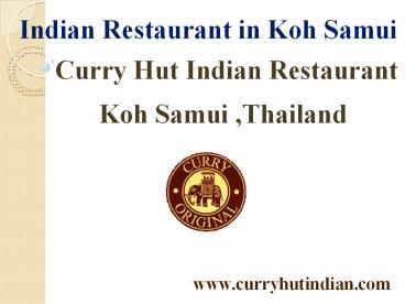 Indian Restaurant in koh samui |  indian restaurant in chaweng beach