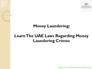 Money Laundering Crimes in UAE