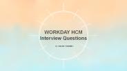 Top Workday HCM interview Questions and Answers