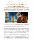 Laser Tattoo Removal – What And Why? - Dr. Marwah's Clinic PowerPoint PPT Presentation