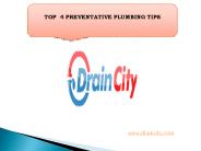 TOP  4 PREVENTATIVE PLUMBING TIPS