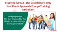 Studying Abroad – The Best Reasons Why You Should Approach Foreign Training Consultant PowerPoint PPT Presentation