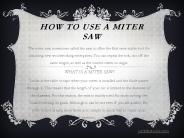 How to use a miter saw