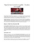 Tips for how to do love spells - voodoo love spells PowerPoint PPT Presentation