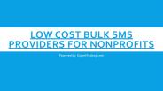 LOW COST BULK SMS PROVIDERS FOR NONPROFITS