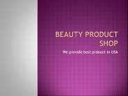 Beauty Product Shop