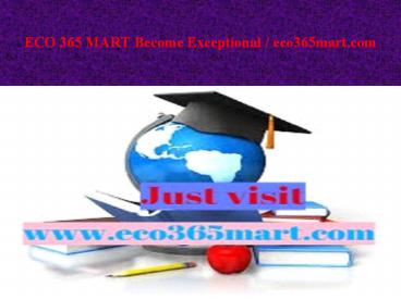 ECO 365 MART Become Exceptional / eco365mart.com