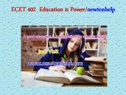 ECET 402  Education is Power/newtonhelp.com