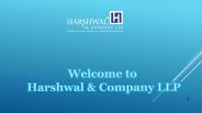 Accounting Consultancy Services – Harshwal & Company LLP