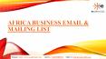 B2B Africa Region Email List | African Executives Mailing Database PowerPoint PPT Presentation