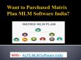 Matrix Plan MLM Software India PowerPoint PPT Presentation