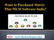 Matrix Plan MLM Software India