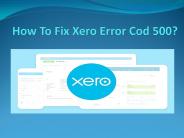 HOW TO FIX XERO ERROR CODE 500?