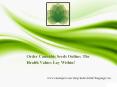 Order Cannabis Seeds Online The Health Values Lay Within! (1) PowerPoint PPT Presentation