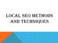Local SEO methods and Techniques PowerPoint PPT Presentation