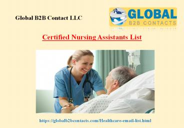 Certified Nursing Assistants List