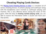 Cheating Playing Cards Devices