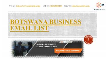 Botswana Business Email List | B2B Botswana Executives Mailing Database