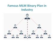 Famous MLM Binary Plan in Industry