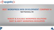 BEST WORDPRESS WEB DEVELOPMENT COMPNAY In San Francisco, CA