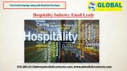 Hospitality Industry Email  Leads