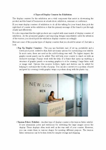 Display Counter for Exhibition (1)