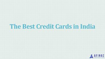 Which is the Best Credit Card in India?