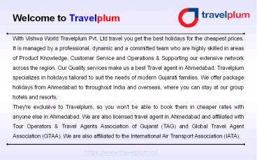 Travel Agent in Ahmedabad, Travel Agency in Ahmedabad | travelplum