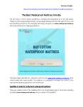 The Best Waterproof Mattress in India PowerPoint PPT Presentation