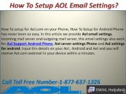 How To Setup AOL Email Settings?