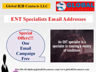 ENT Specialists Email Addresses
